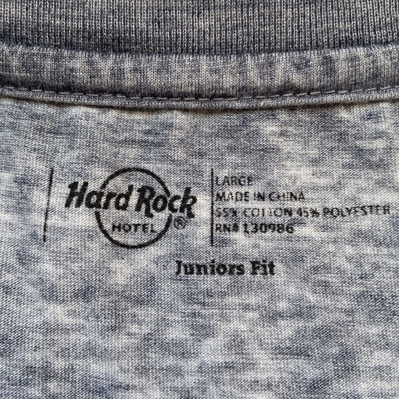 Hard Rock Hotel Chicago Gray and Purple Graphic T-Shirt Size Juniors Large - Picture 3 of 8